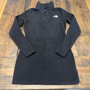 The North Face Sweater Womens Small Black Polartec Fleece Pullover Quarter‎ Zip